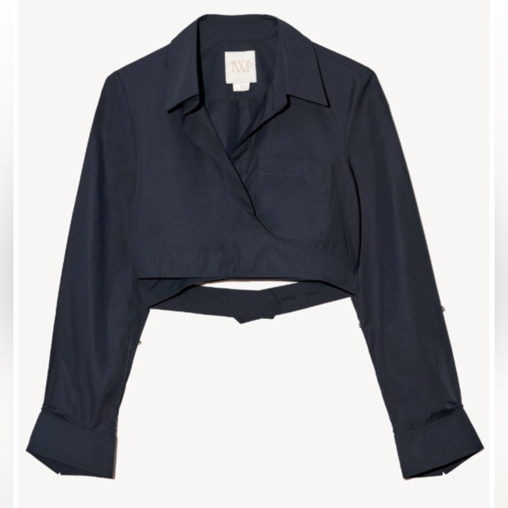 TWP Ty Me Up Cropped Shirt